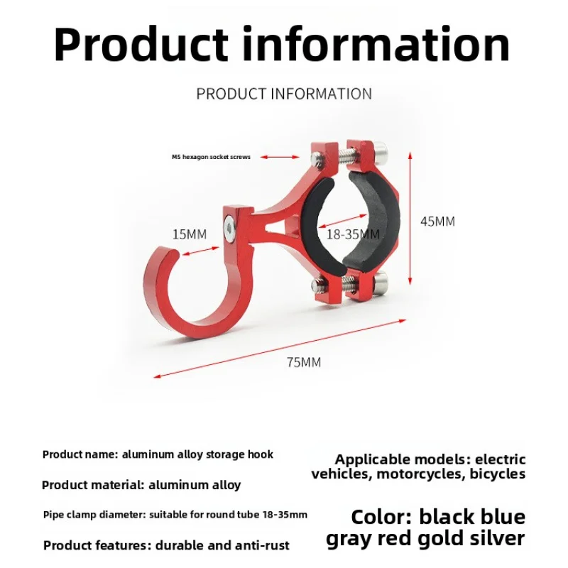 The handlebars of the bicycle are made of aluminum alloy and can be adjusted in angle. There are fixed hooks for carrying bags. image 2