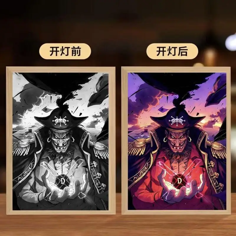 

BANDAI One Piece Monkey D. Luffy Anime Light Picture Atmosphere Led Night Light Creative Bedroom Decor Gift New Style Fashion