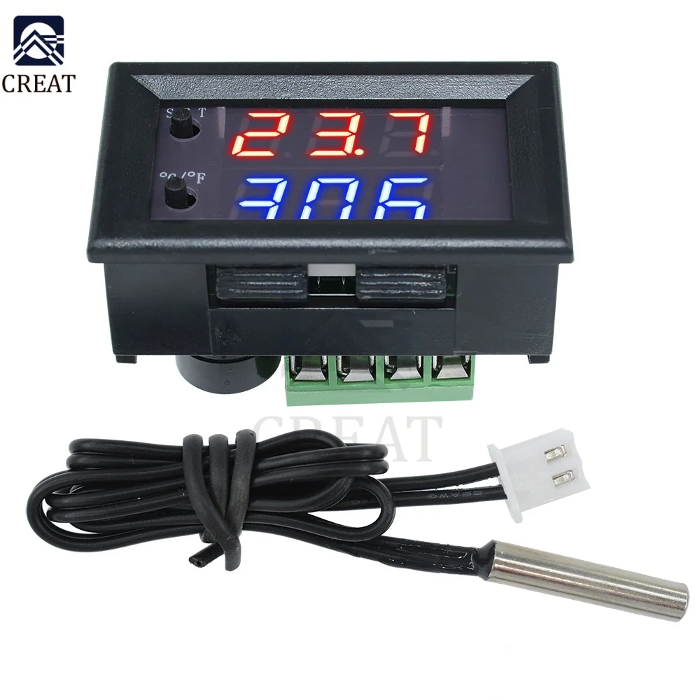 W1209WK W1209 WK DC 12V Digital LED Thermostat Temperature Control Thermometer Thermo Controller Switch Module + NTC Sensor