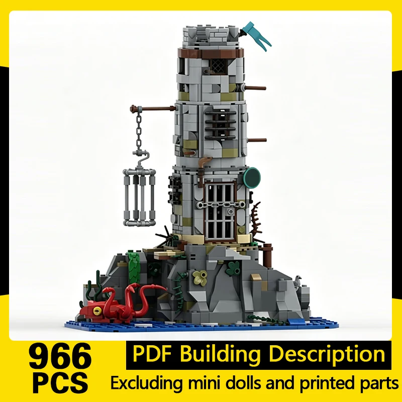 

Medieval Castle Model MOC Building Bricks Fortress Prison Tower Modular Technology Gifts Holiday Assemble Children Toys Suit