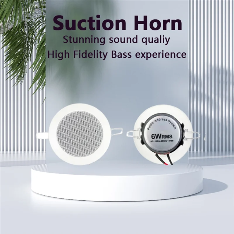 [NEW A09R!】 Constant Impedance 3-Inch Mini Speaker Moisture-Proof In-Ceiling Speaker Small Ceiling Speaker