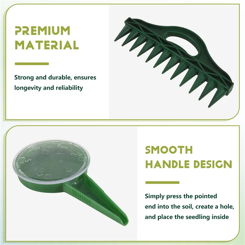 

High Quality-Hole Punches Garden Seed Spacer With Adjustable Seeds Dispenser For Planting Seeds And Bulbs B,Hole Punches Garden