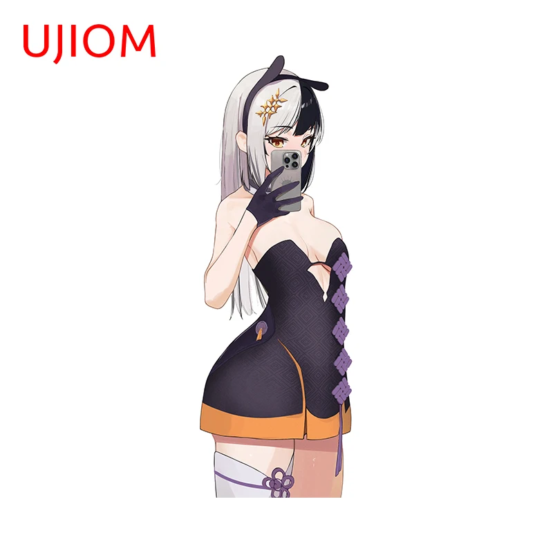 UJIOM 13cm X 4.5cm Seductive Ninomae Adorable Anime Girl Lovely Wall Stickers Wardrobe Decal Personality Window Chambre Decor