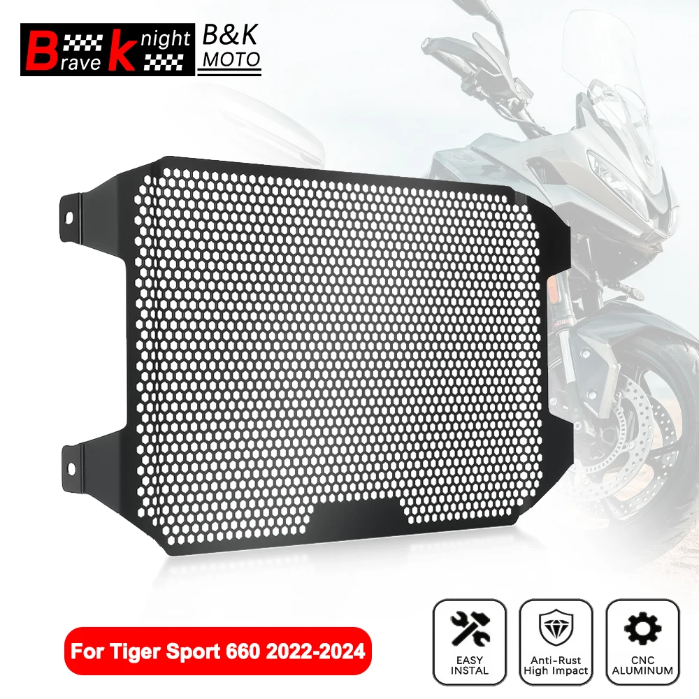 

Для Tiger Sport 660 мотоциклетная решетка радиатора, защита 2022 2023 2024, антикоррозийная защита с ЧПУ для бездорожья