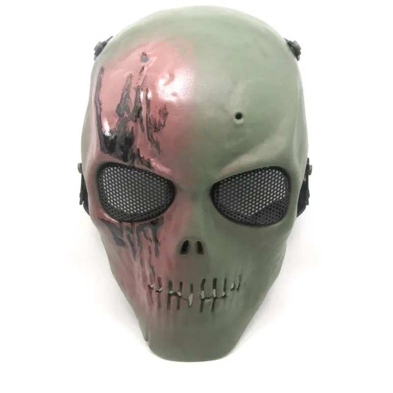 DY20Skull Masker Lapangan Luar Ruangan Horor Thriller Cosplay Tengkorak Masker Kreatif Masker Airsoft Tengkorak Masker Pelindung Penuh Tengkorak Militer