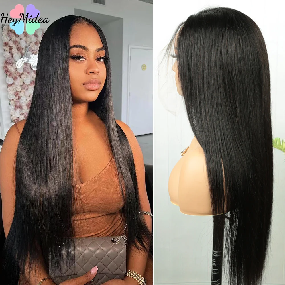 

28 30 inch Straight Lace Frontal Human Hair Wigs 13x4/6 Transparent Lace Front Wigs 5x5 Human Hair Lace Closure Wig HeyMidea