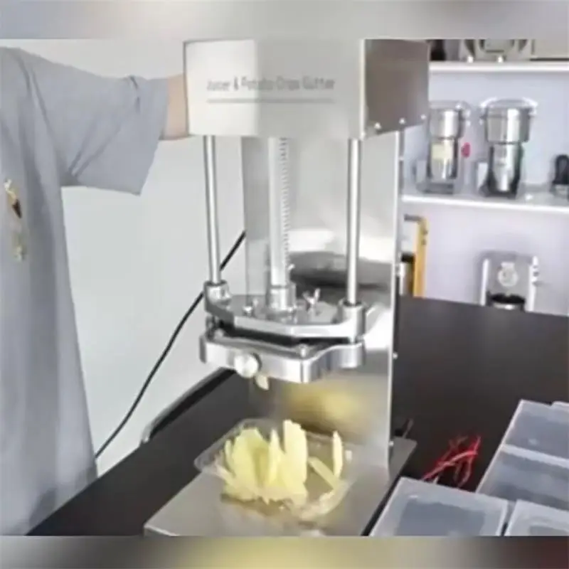 

Electric Commercial Potato Chips Cutter Cucumber Radish Fruit Juicing Machine