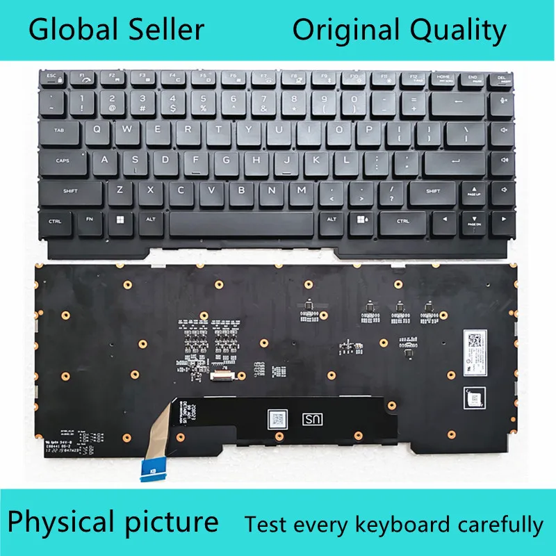 Keyboard For Dell Alienware M15 R5 M15 R6 M15 R7 X17 R1 M16 R1 M16 R2 P124F with RGB Backlit 0MR536 08TDGJ 0GH6GV 95%New