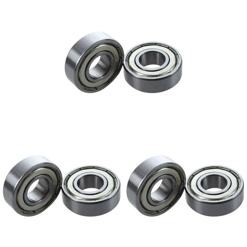 AA14 New 6X 6202Z Dual Metal Pair Deep Groove Radial Ball Bearing 15 X 35 X 11Mm