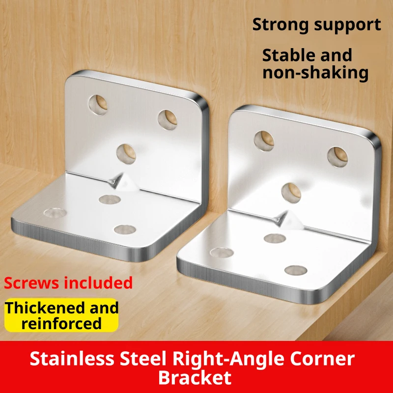Stainless Steel Right Angle Corner Braces 20/10Pcs Universal Fix Bracket for Cabinet Drawer Wooden Furniture Window