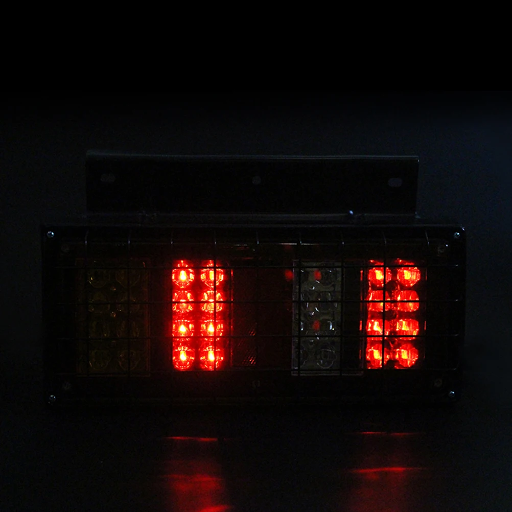 

2 pcs 32-Led 24V Multi-Functional Truck Trailer Tail Lights Iron Net High Brightness Brake Turn Signal Reverse Light For Caravan