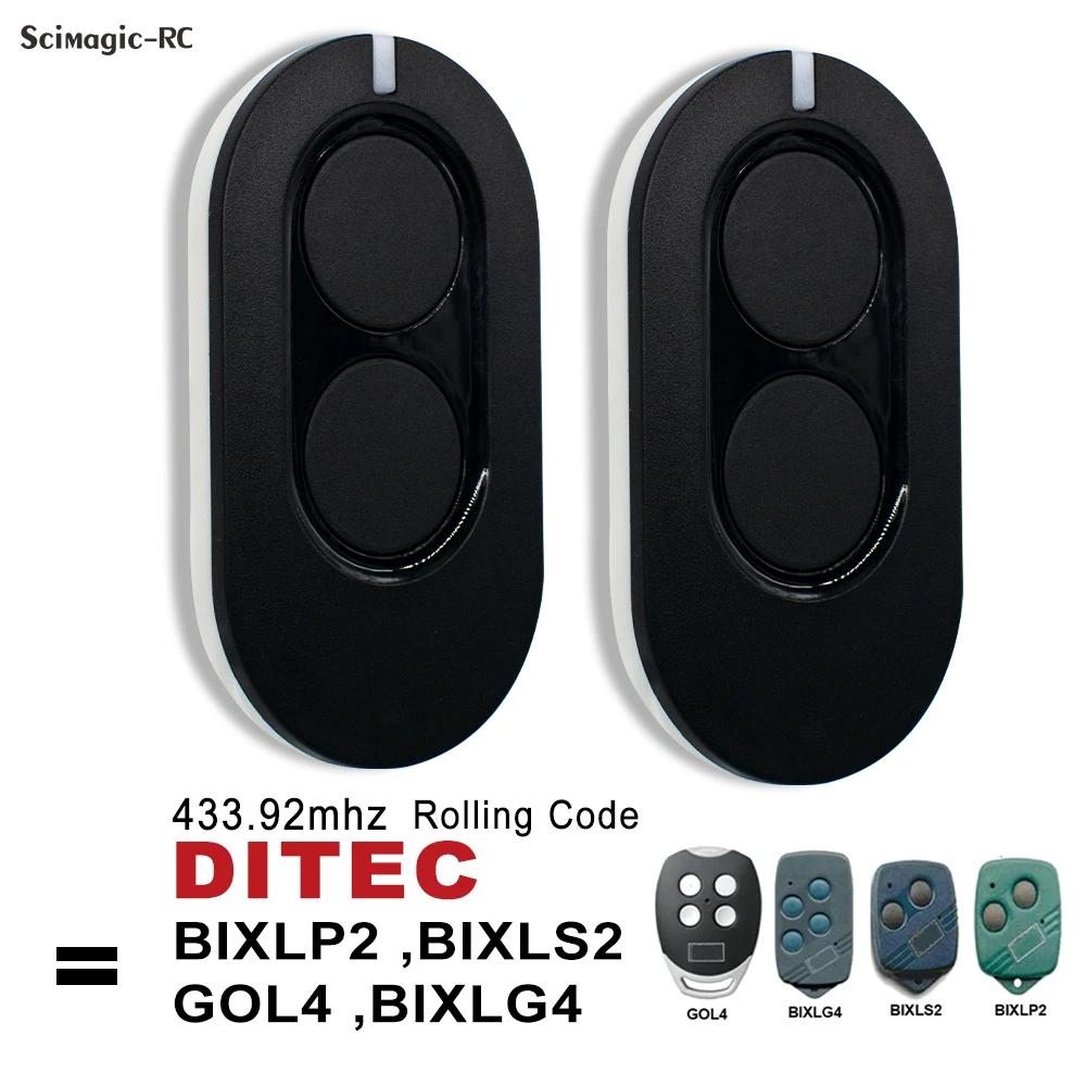 2 قطعة DITEC Entrematic ZEN ZEN2 ZEN4 ZEN2W ZEN4W GOL4 BIXLG4 BIXLP2 BIXLS2 باب المرآب التحكم عن بعد 433 ميجا هرتز رمز المتداول