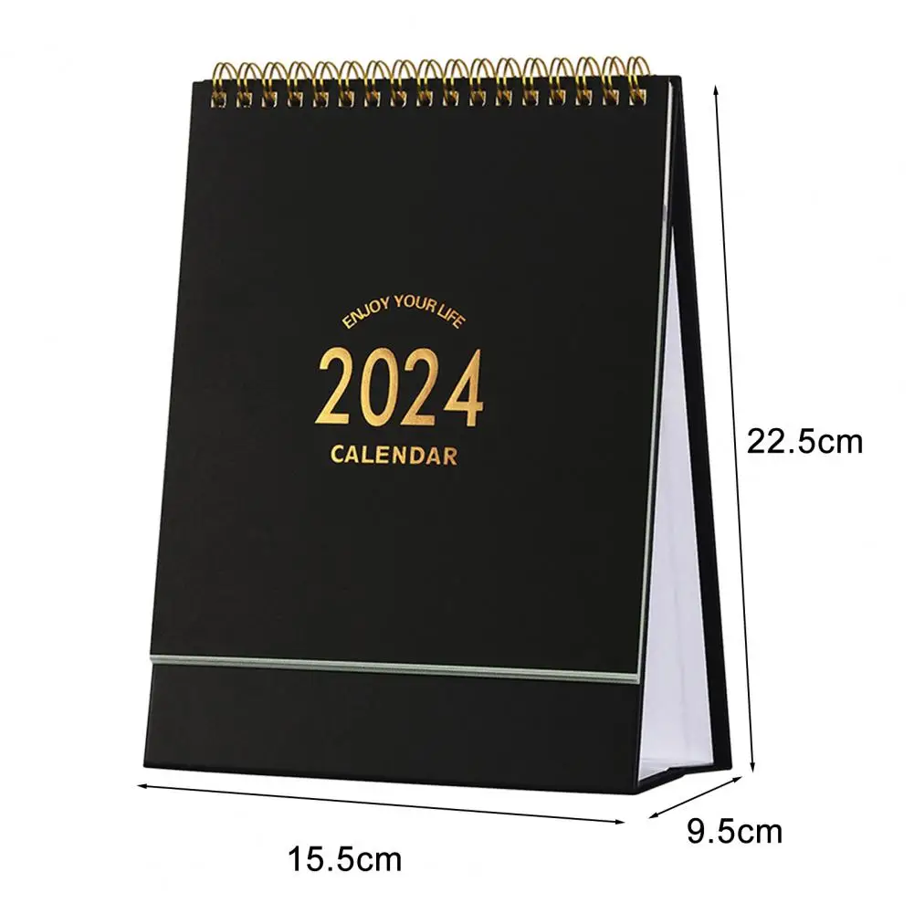 2024 Englisch Tisch kalender 18 Monate jul bis Dezember Doppel draht bindung Monats plan Planer Desktop Kalender Kalender