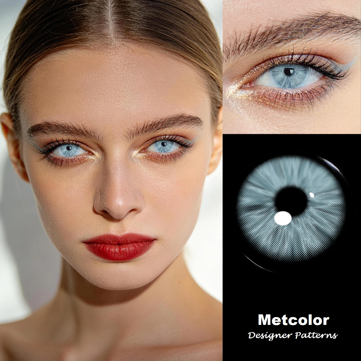 Visuashow 2 Stück Natürliche Farblinsen, Jährlich Tragbar, für Myopie mit Stärke, Weich und Bequem. Perfekt für modisches Make-up, Kosmetik und alltägliche Looks, die Ihre Schönheit unterstreichen – Detail 14
