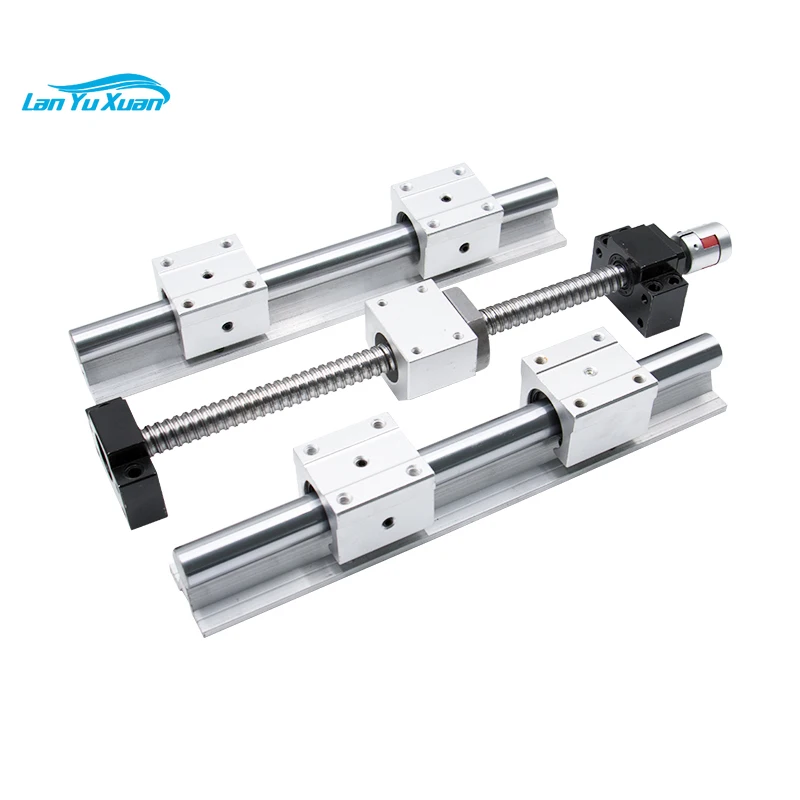 long life cnc ball screw 16mm sfu1605-400 1200 2000mm pitch 5 made in China for 3d printer+SBR16 linear rails