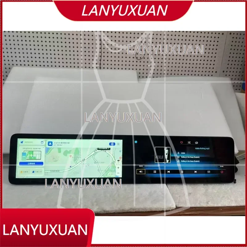 12.3inch Dual Screen 8+128 Android 12 Car Video Radio Player Navigation for GLC C Class W205 2015-2024