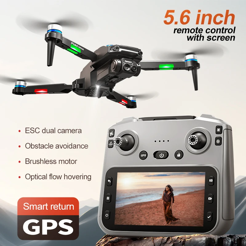 RG806 Max RC 드론 GPS 8K HD 듀얼 카메라 360 °   장애물 회피 항공 사진 4축 안정성 보안 모니터링
