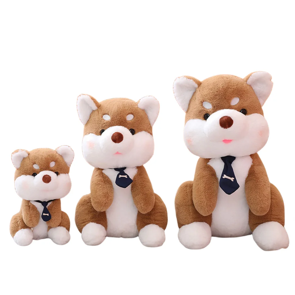 

Lovely Bow Tie Shiba Inu Plush Toy Soothing Doll Comfortable Sofa Throw Pillow Room Decoration Ornament Girls Kids Birthday Gift