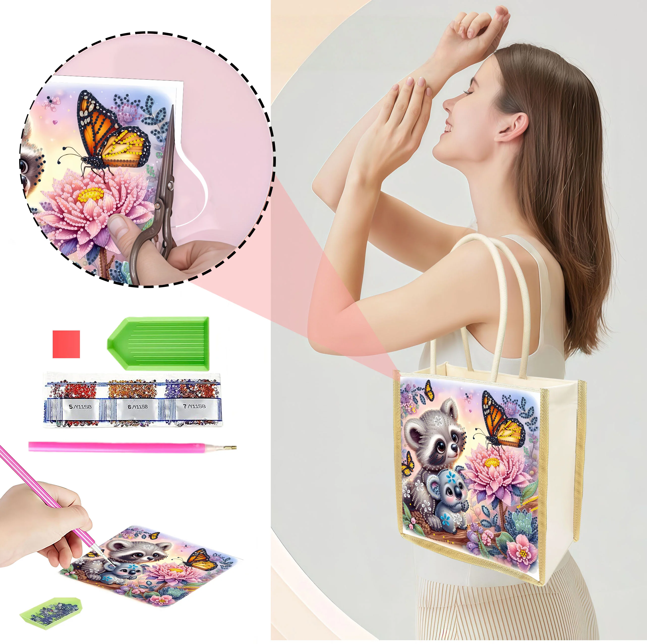 

Одна сумка через плечо в форме животного, украшенная стразами, подходит как для домашнего хранения, так и для прогулок по магазинам.