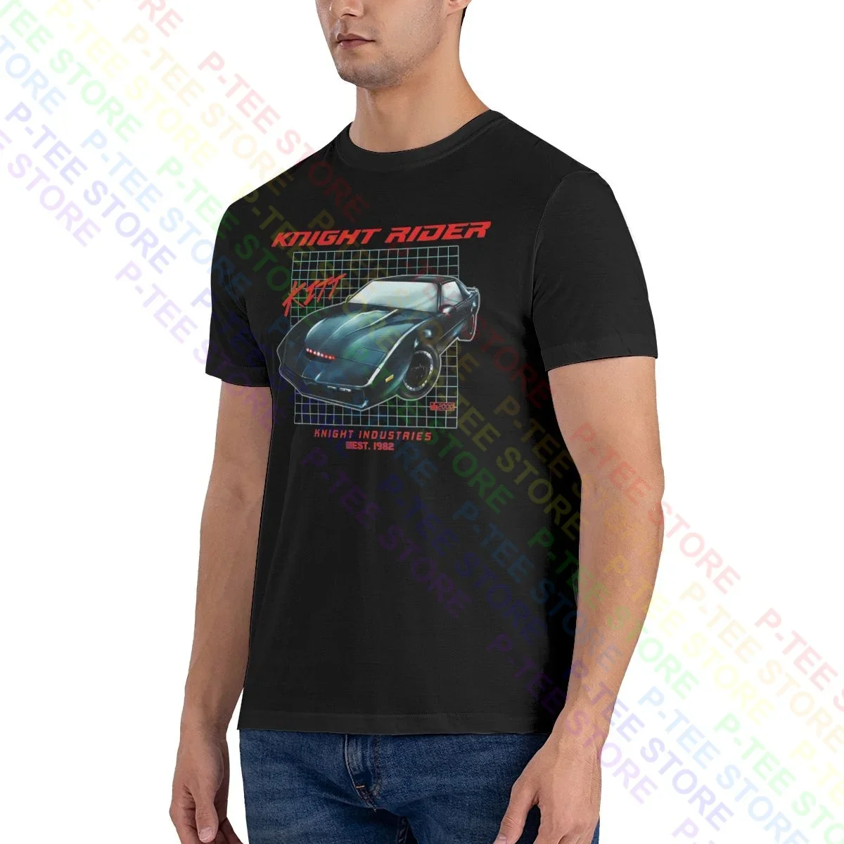 Knight Rider 1982 David Hasselhoff Knight Industries Kitt Firebird Car T-shirt Tee Shirt Pop Best Seller