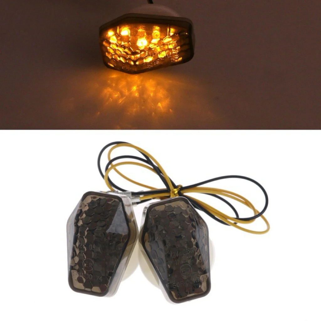 2PCS  LED Turn Signal Lights Indicator Lamps Blinker Fit  For Suzuki GSXR 600 750 1000 SV 650/650 S 1000/1000S Bandit