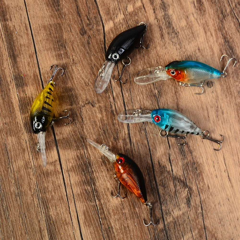 5개입 낚시 루어 크랭크베이트 탑워터 인공 하드 크랭크 - Fishing Lure Crankbait 리뷰 및 가격