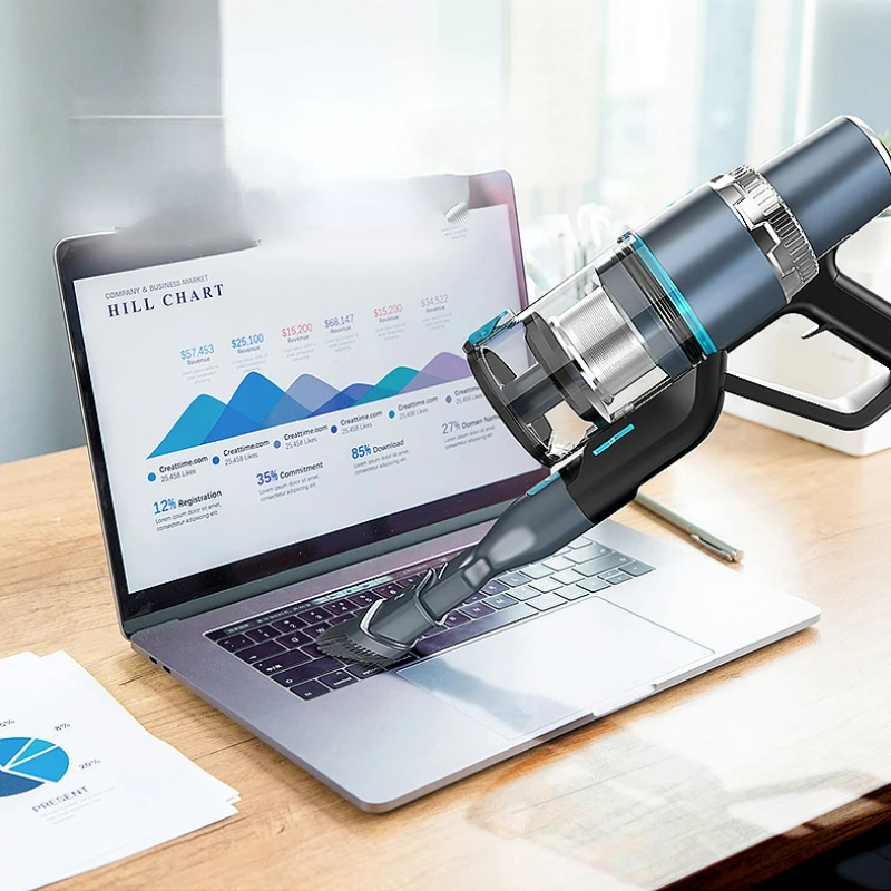 منظف ممسحة كهربائية مع محرك بدون فرش ، شحن لاسلكي ، آلة التطهير ، المحمولة ، المحمولة ، إزالة العث ، ضوء LED