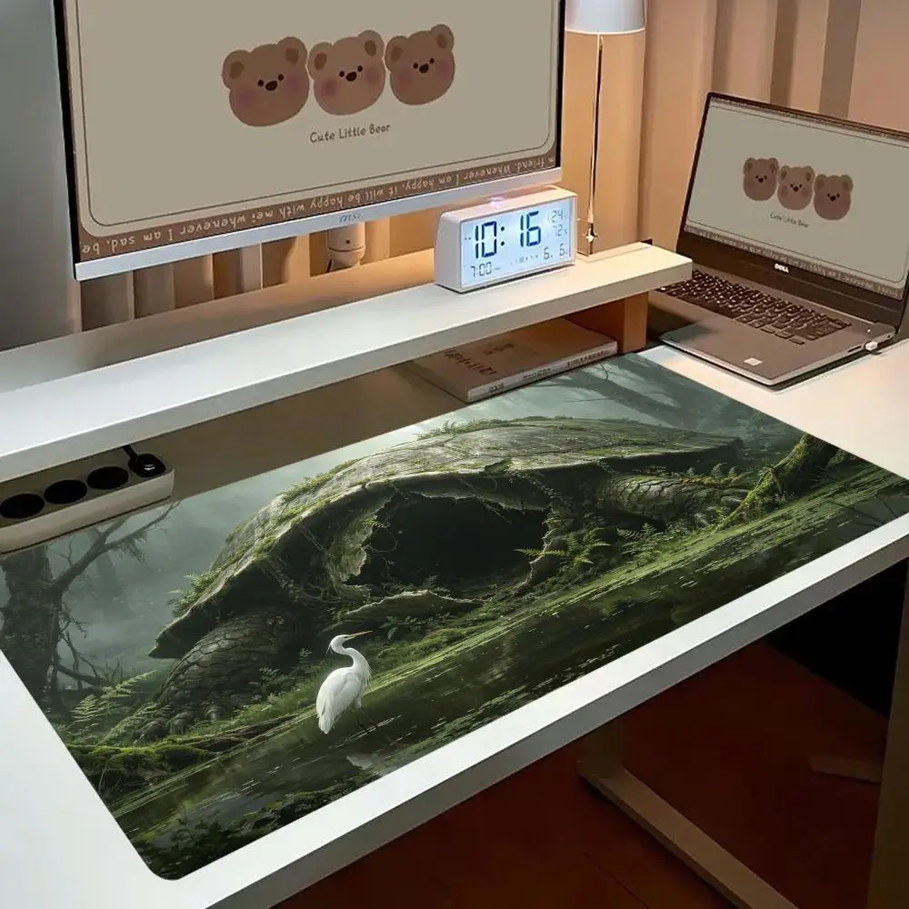 Mousepad Large Size Primeval Beast Skeleton Relic In Forest For Laptop Bedroom Learning Pad