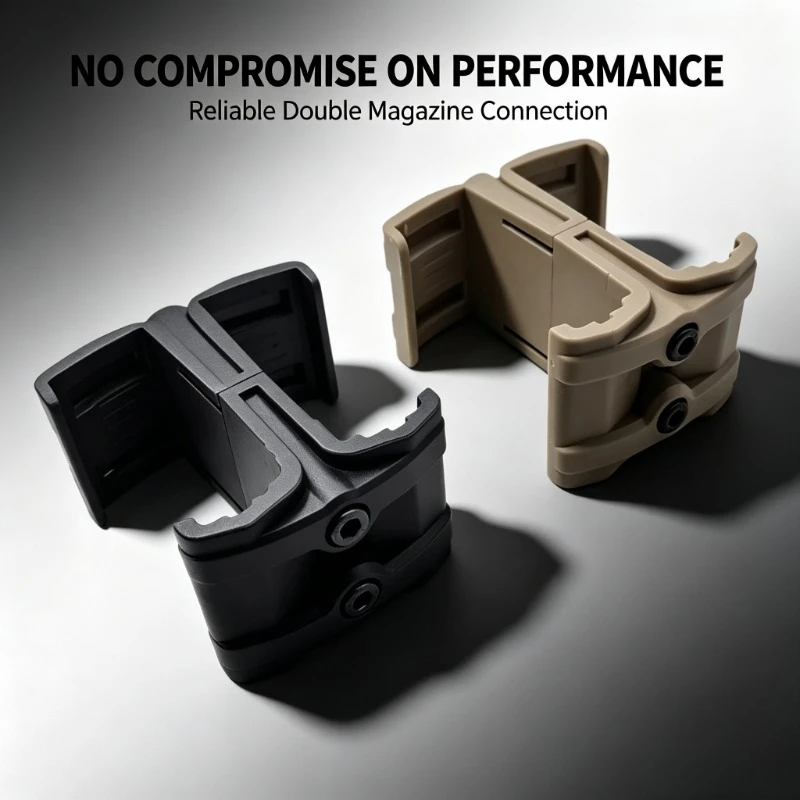 Universal Mag Parallel Connect Accessory, Dual‑Mag Coupler Clip for Outdoor Shooting Practice Scenario Use