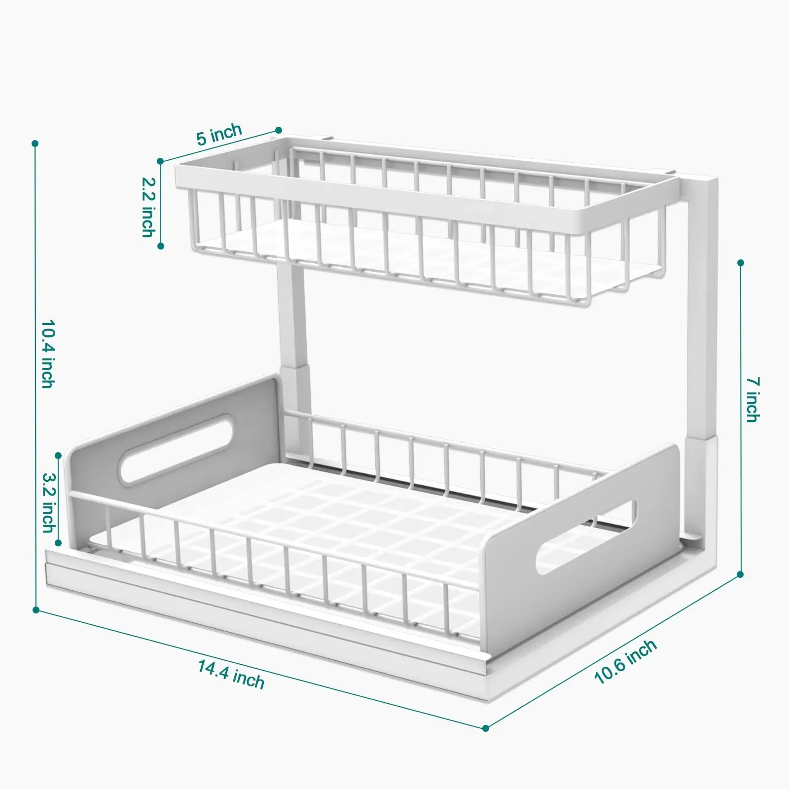 Fournitures de rangement de cuisine polyvalentes à 2 niveaux, accessoires d'évier, armoires de cuisine en cerise, vente au détail, meubles d'affichage, prix bas