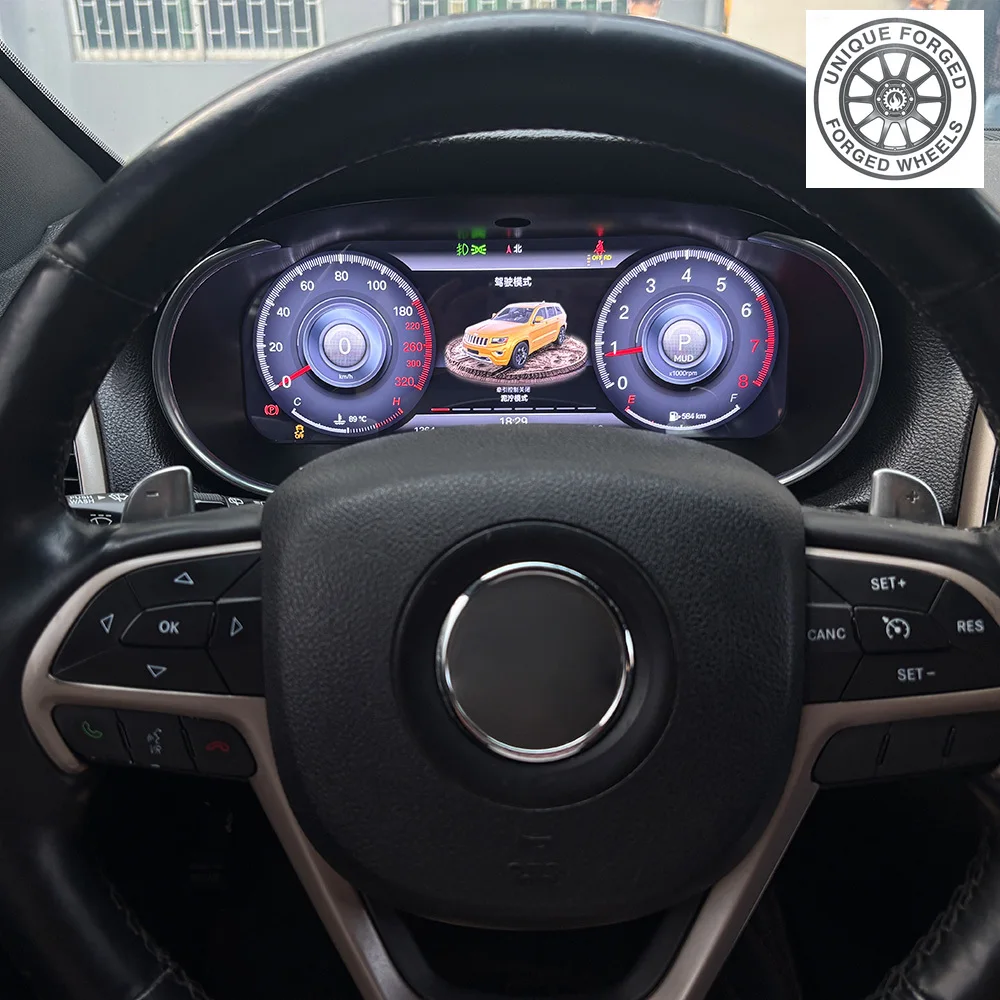 

Цифровая приборная панель Foforfor LCD для Grand Cherokee 2013-2018: мультимедийный проигрыватель, экран спидометра, панель приборов, Carplay
