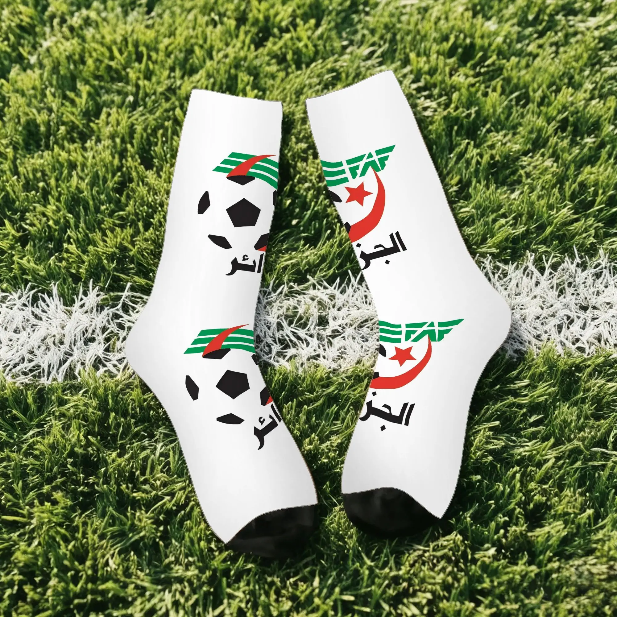 Happy Funny Algeria Vintage Harajuku  Hip Hop Novelty Seamless Sock Match Day Essentials
