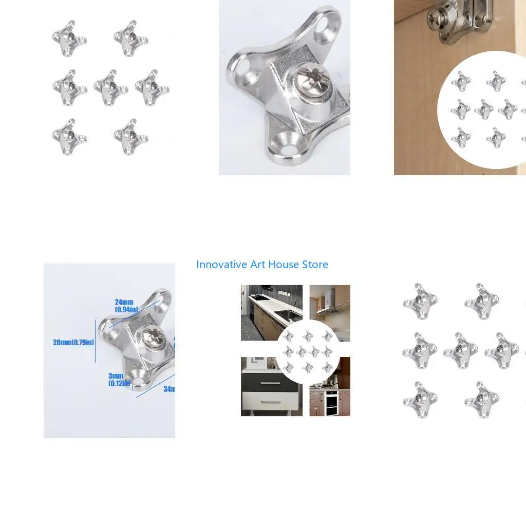 E1PC Cabinet Shelf Mounting Fitting Corner Bracket With Raised Central Support Post