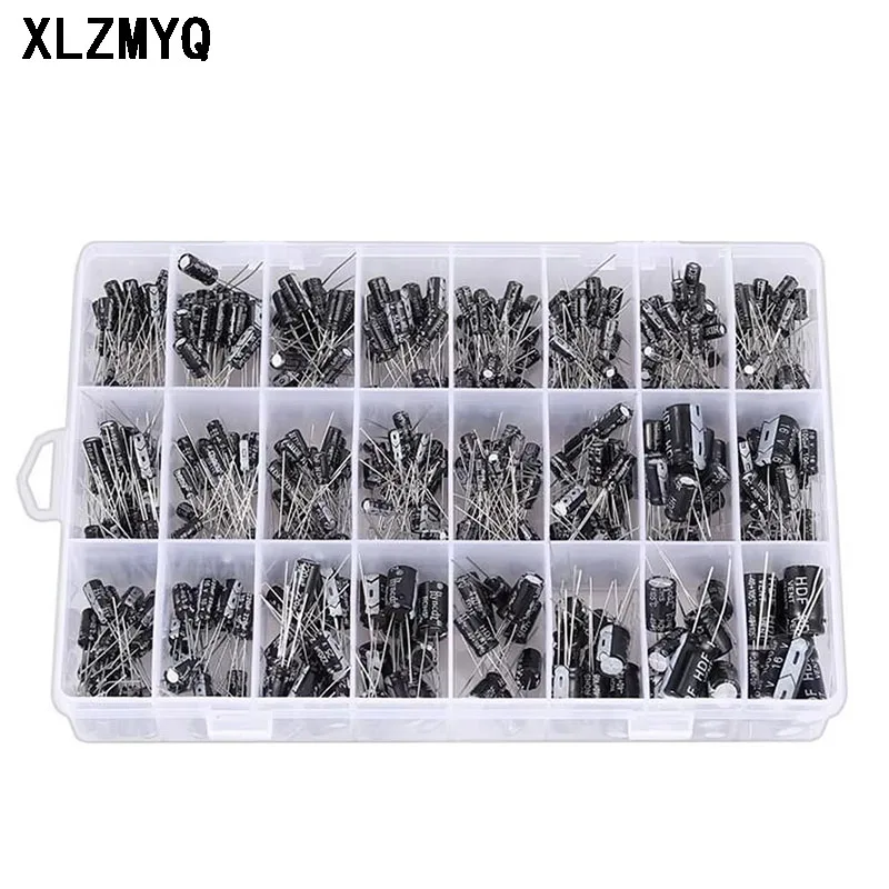 960pcs 10V 16V 35V 50V Aluminum Electrolytic Capacitor Set 0.1uf-2200uf 36Value DIP Capacitors Kit 10 22 47 100 470 1000 2200 UF