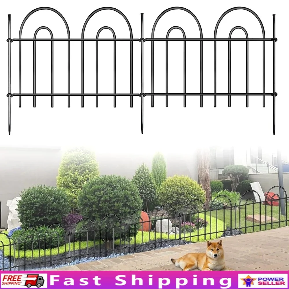 

45FT Expandable Animal Barrier Fence 32 Panels Durable Rustproof Dog Rabbit Dig Defense Garden Edge