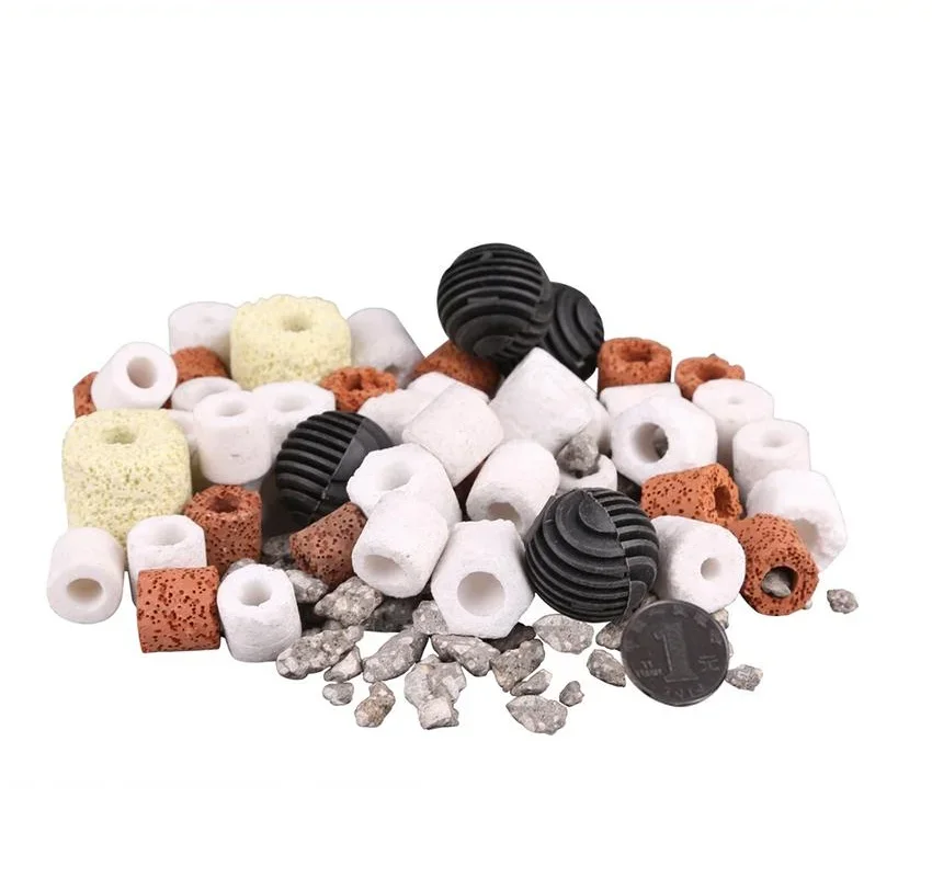 SUNSUN aquarium filter material 7 in 1 glass ring ceramic  biochemical ball Mai stone  accessories