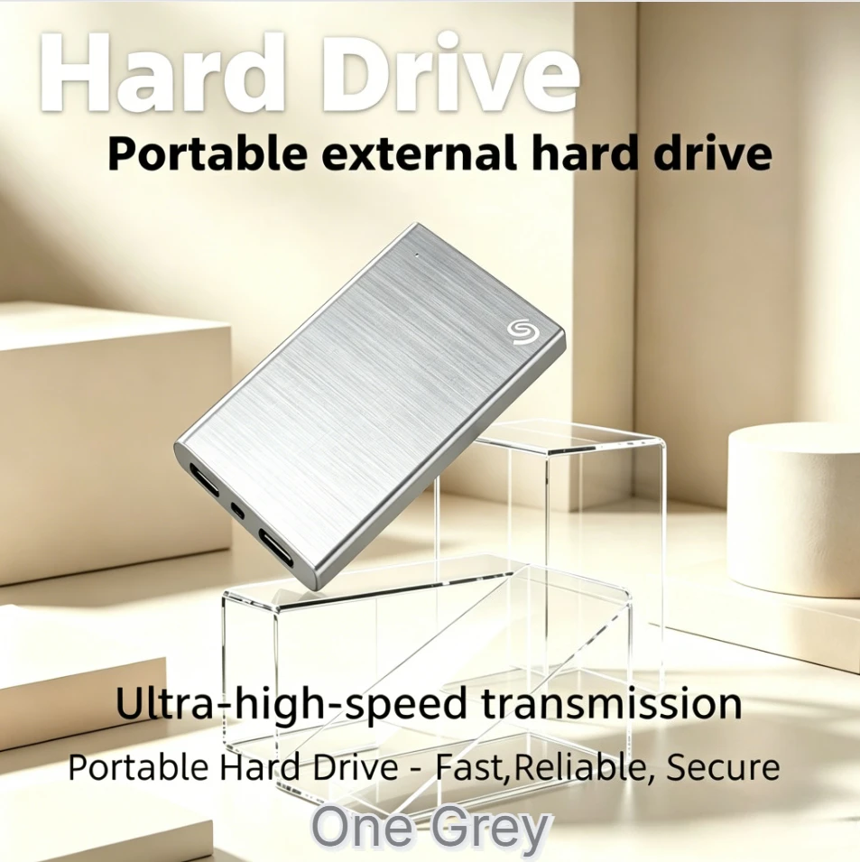 

Seagate One Grey Portable External High Speed Large Capacity Storage Hard Disk Compatible For Laptop Desktop PC Mac File Backup