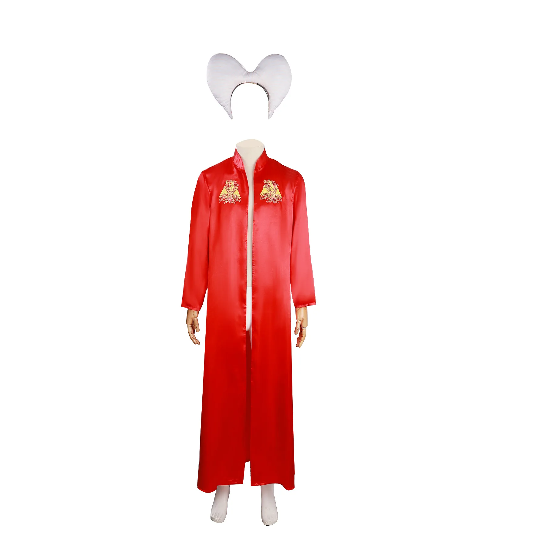 Men Cosplay Costume Red Cape Cloak with Headgear Adult Women Men Medieval Witch Uniform Halloween Party Disguise Suit