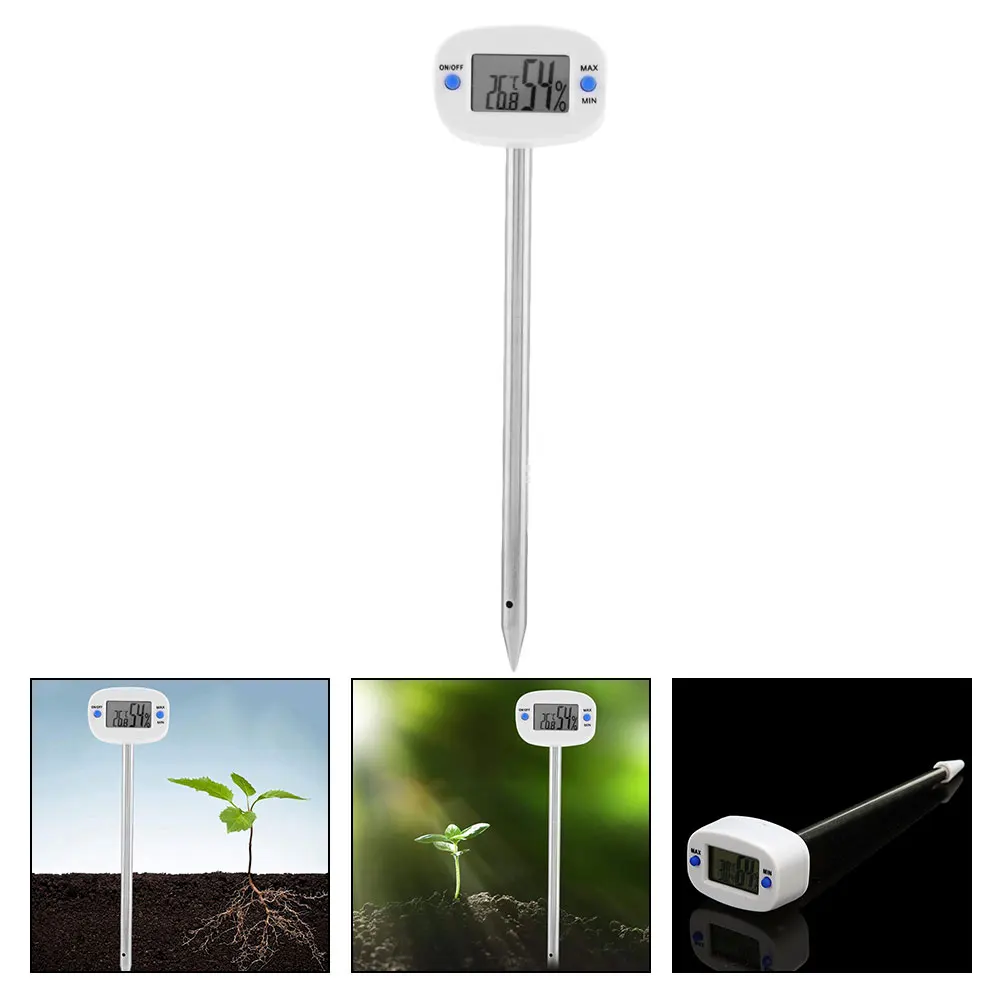 

Soil Moisture Sensor Meter Thermometer Indoor Plant Testing Tool Stainless Steel Humidity Tester Soil Survey Instrument High