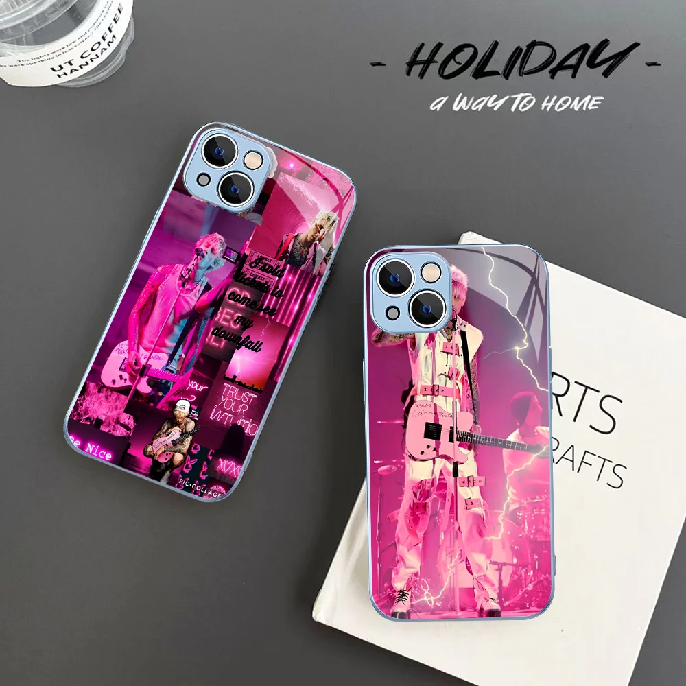 Singer M-Machine G-Gun Pink K-Kelly Cool Phone Case Tempered Glass For Iphone 14 13 12 11 Pro Mini XS MAX 14Plus X XS XR Fundas