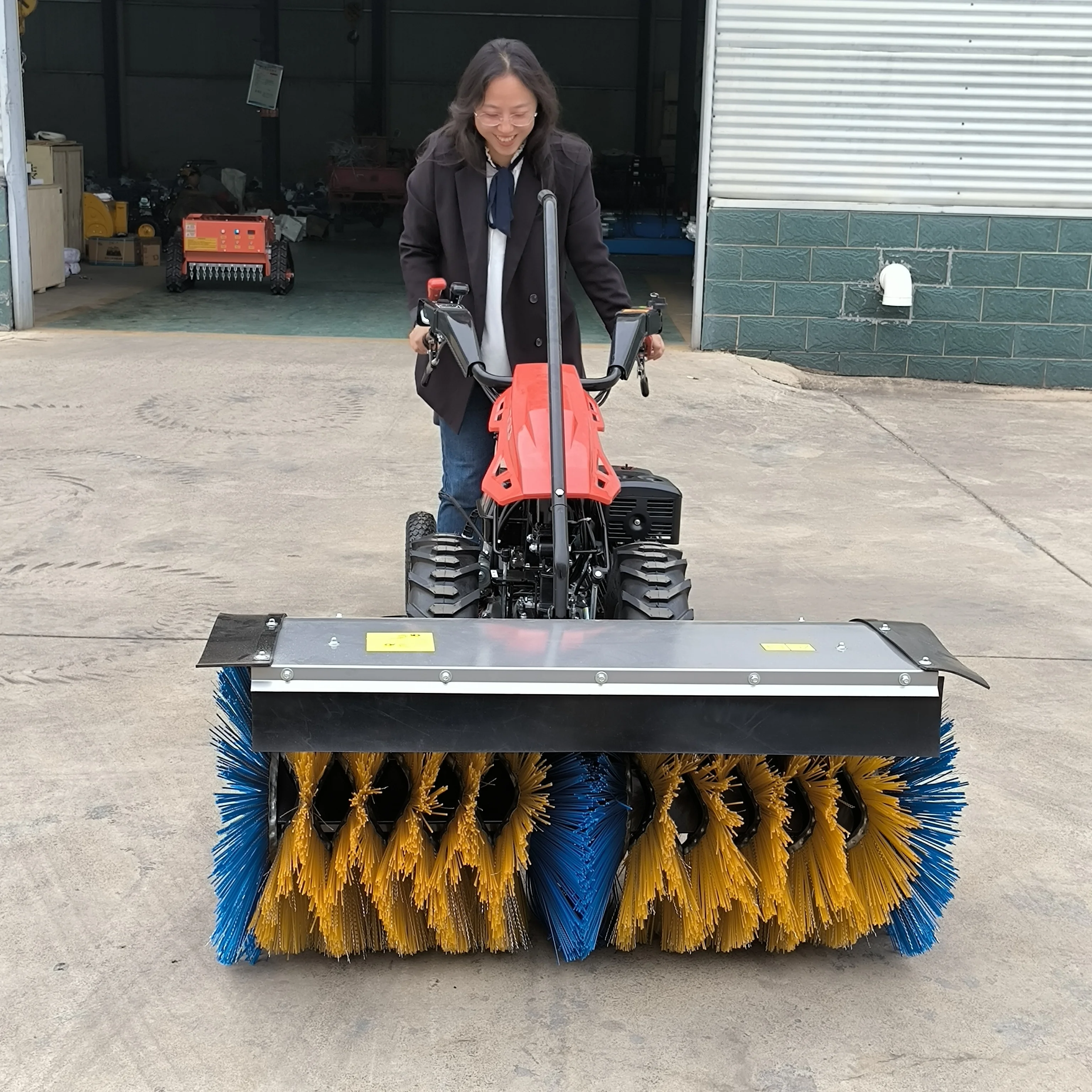 HOT Sale Snow   Machine  oline Powered Walk-Behind Snow Sweeper Tractor Snow Plow