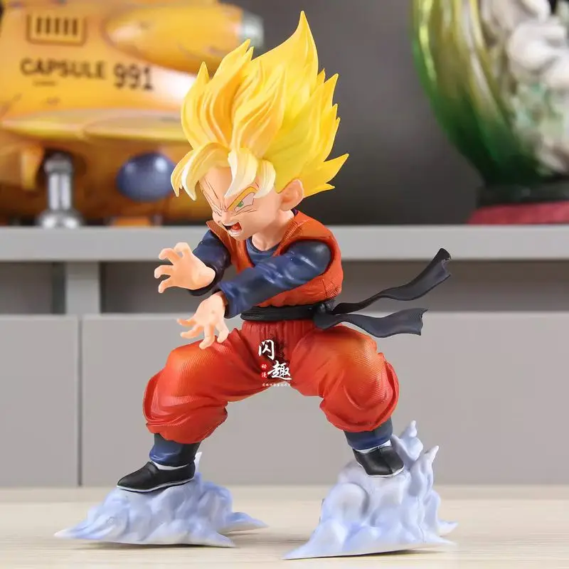 드래곤볼 Z 손오공 모델 액션 피규어 FXW 애니메이션 주변 상품 19cm 컬렉션 GK 스태츄 인형 피규어 장난감 어린이 선물