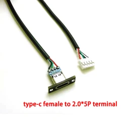 1Pcs USB Female Mechanical Keyboard Key Release Cable 1.25 * 5P 2.0*5 Terminal C Type Flex Termination Cable Keyboard Cablediy