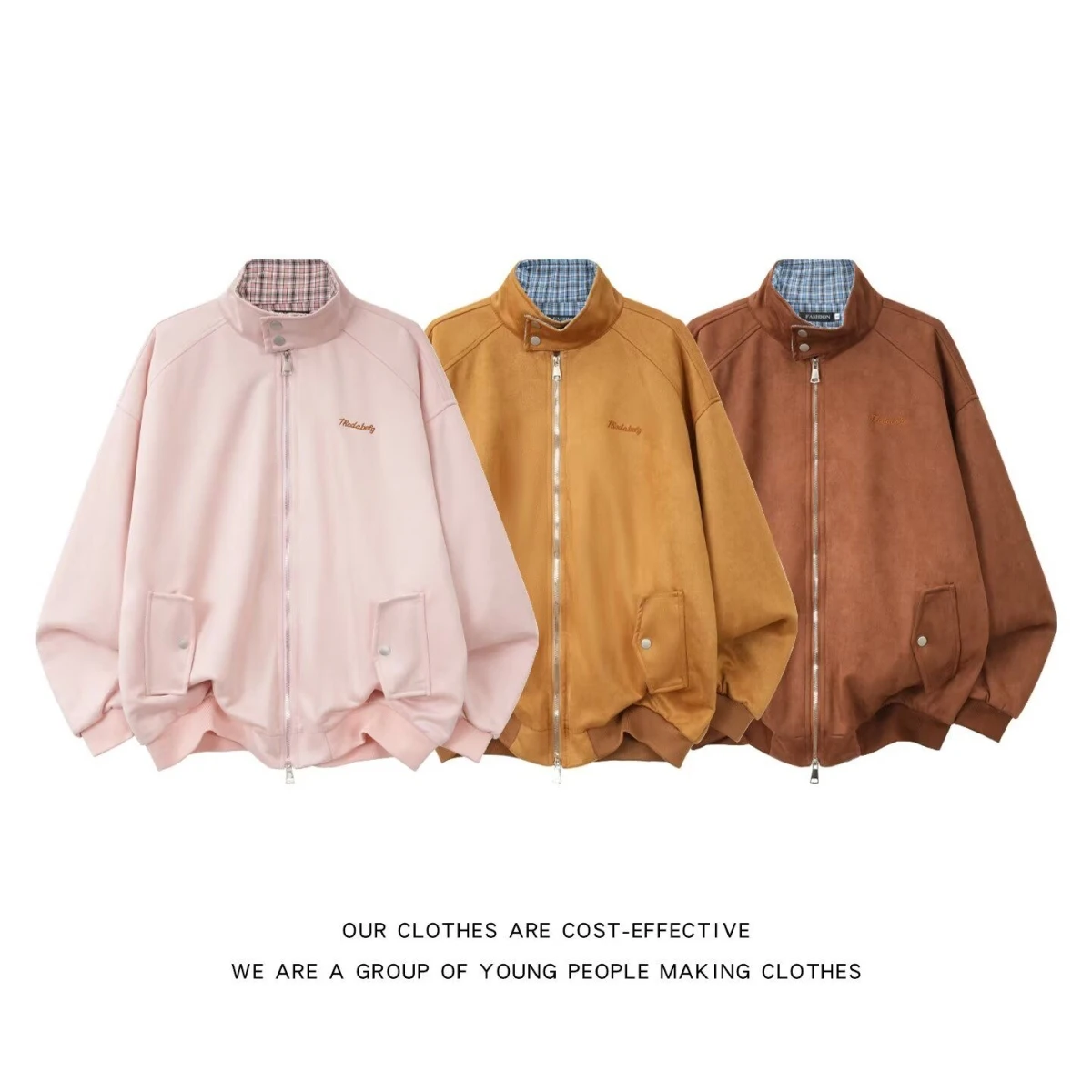 

Spring Autumn Loose Men's Jaet Cool Street Sle High Street Trend Harajuku Korean Version Casual Coat Stand Fit Long Sl...