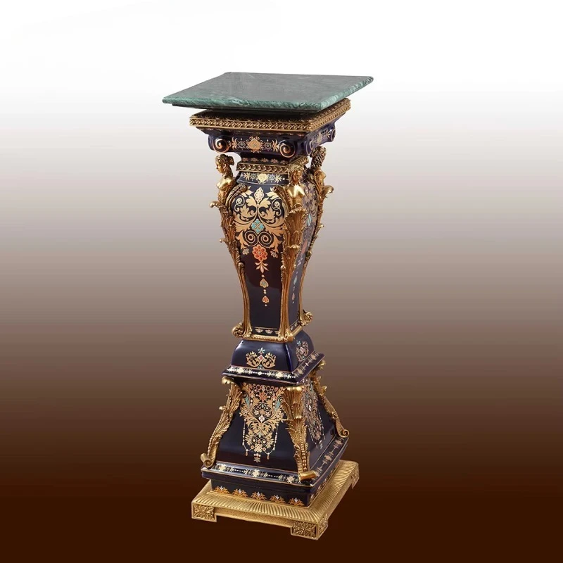 Home decorations, gold-plated living room decorations, high-end gold-plated borders, telephone tables