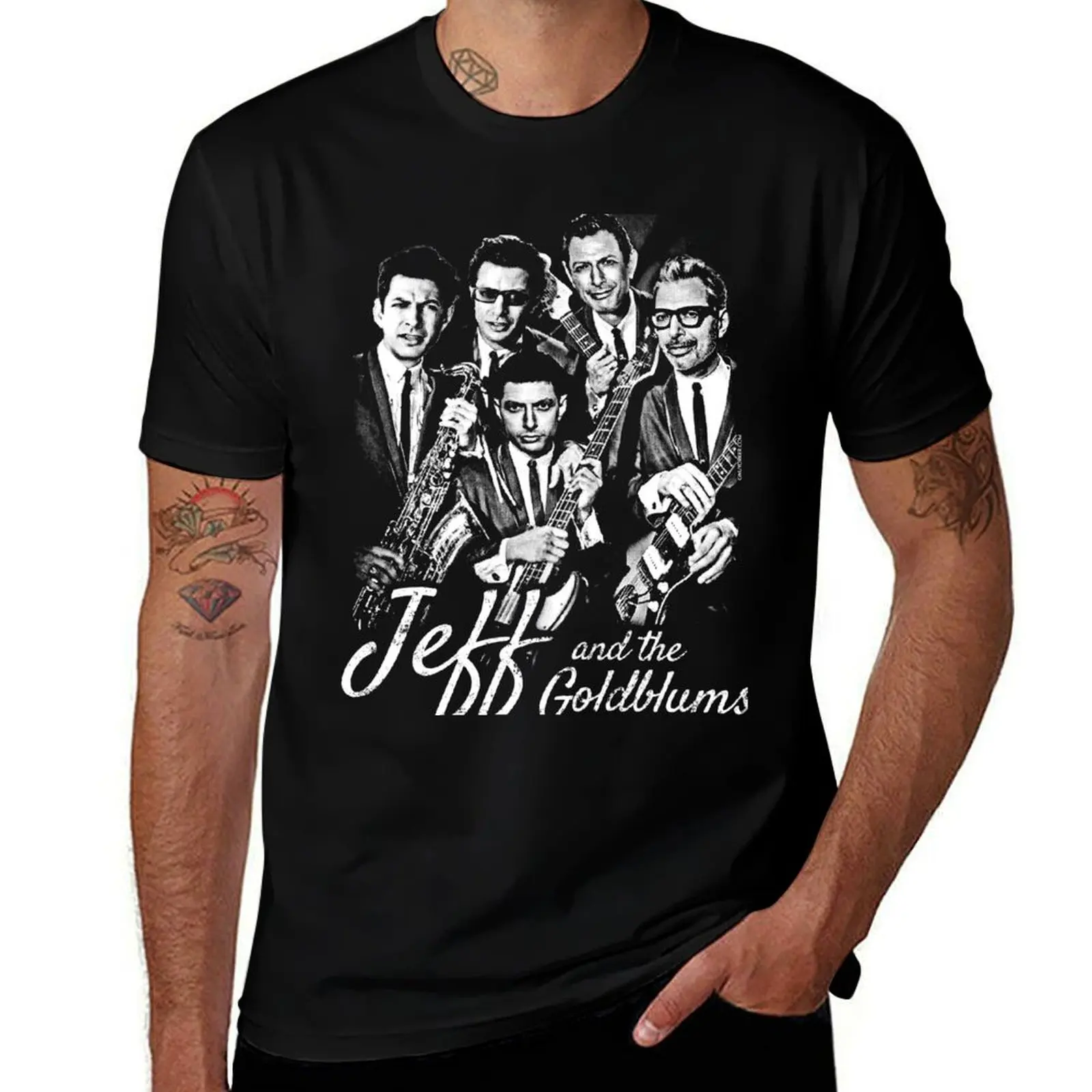 

Jeff and the Goldblums (Greatest Hits Vol. 1) Jeff Goldblum Band Shirt T-Shirt shirts graphic tee tops plus size men clothing