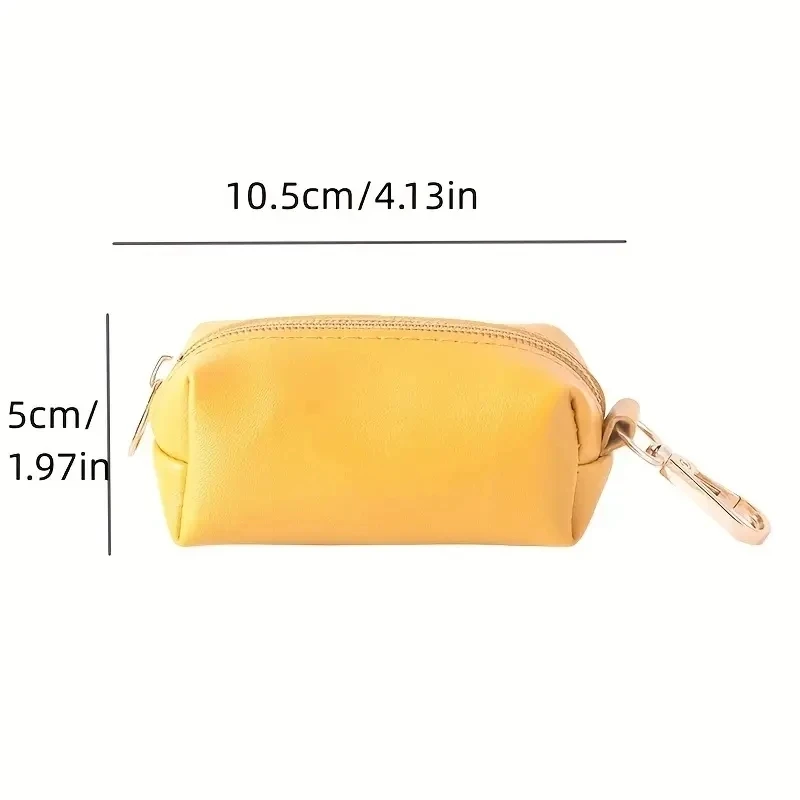 Pet Poop Bag Dispenser Dog Garbage Bag PU Leather Outdoor Portable Dog Walking Poop Collection Box - view 6