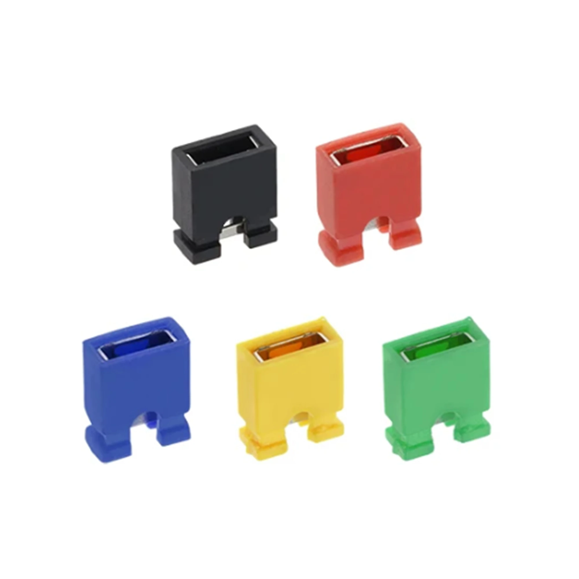 50pcs Jumper Cap 2.54mm Pitch Pin Header Connector Short / Long Type Jumper Plug Cover DIY Repair Parts