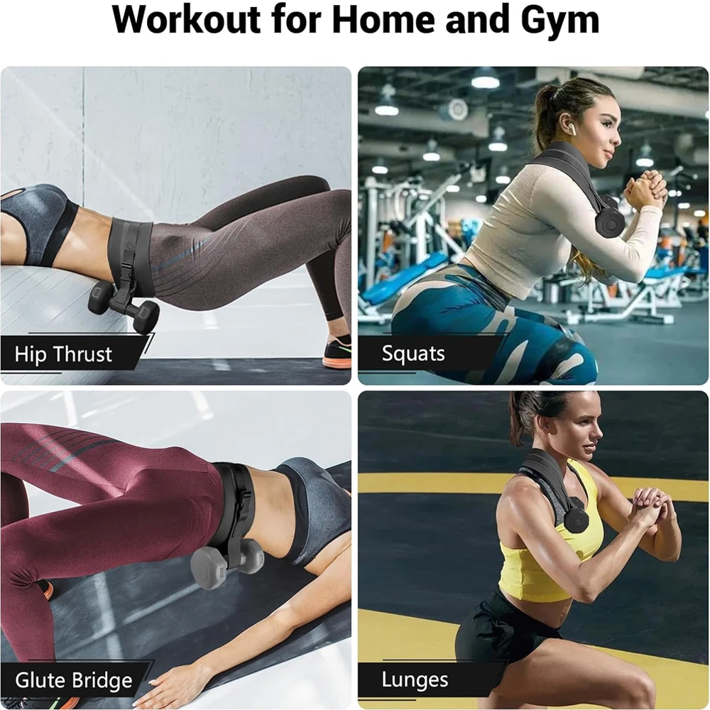 

1PC Exercise Hip Thrust Belt,Dumbbell Hip Thrust Belt,Thicken & Widen,for Dumbbells, Kettlebells or Plates, Slip Padding, Gym