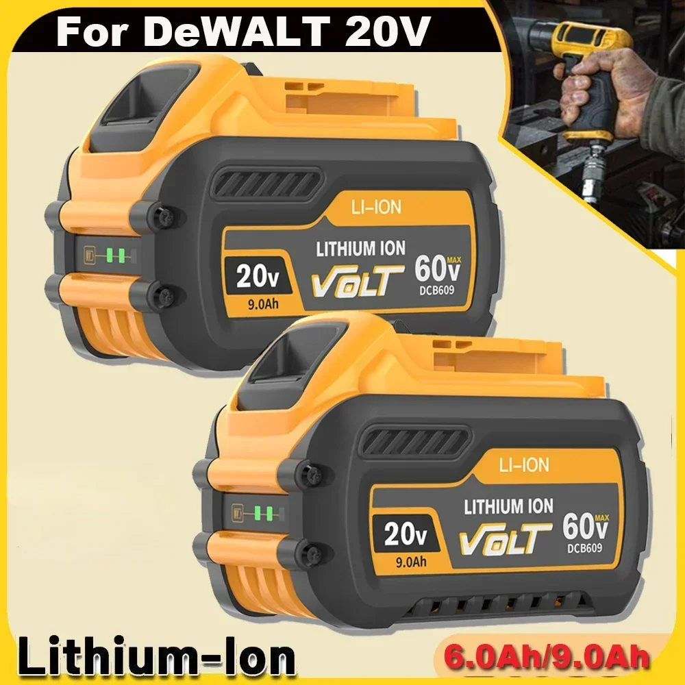 

12000mAh Battery DCB200 MAX For Flexvolt For Dewalt DCB606 DCB205 DCB206 DCB209 DCB182 Power Tool Battery 20V/60V Battery